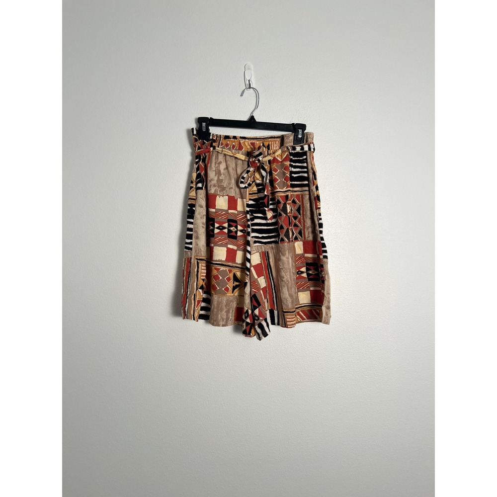 Vintage Kathie Lee Multicolor Tribal Geometric Shorts S/M
